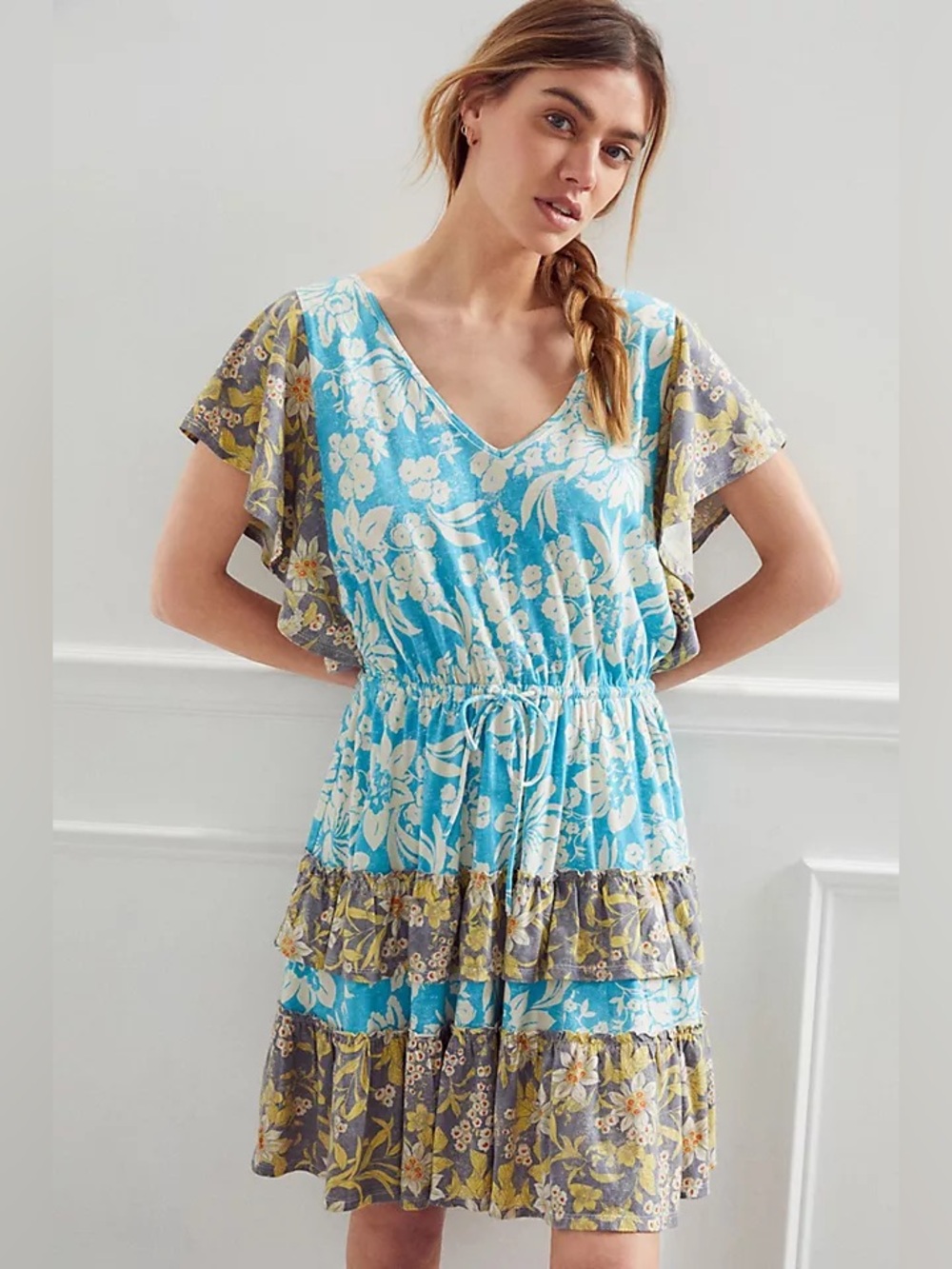 Daily Practice by Anthropologie Tiered Ruffle Mini Dress